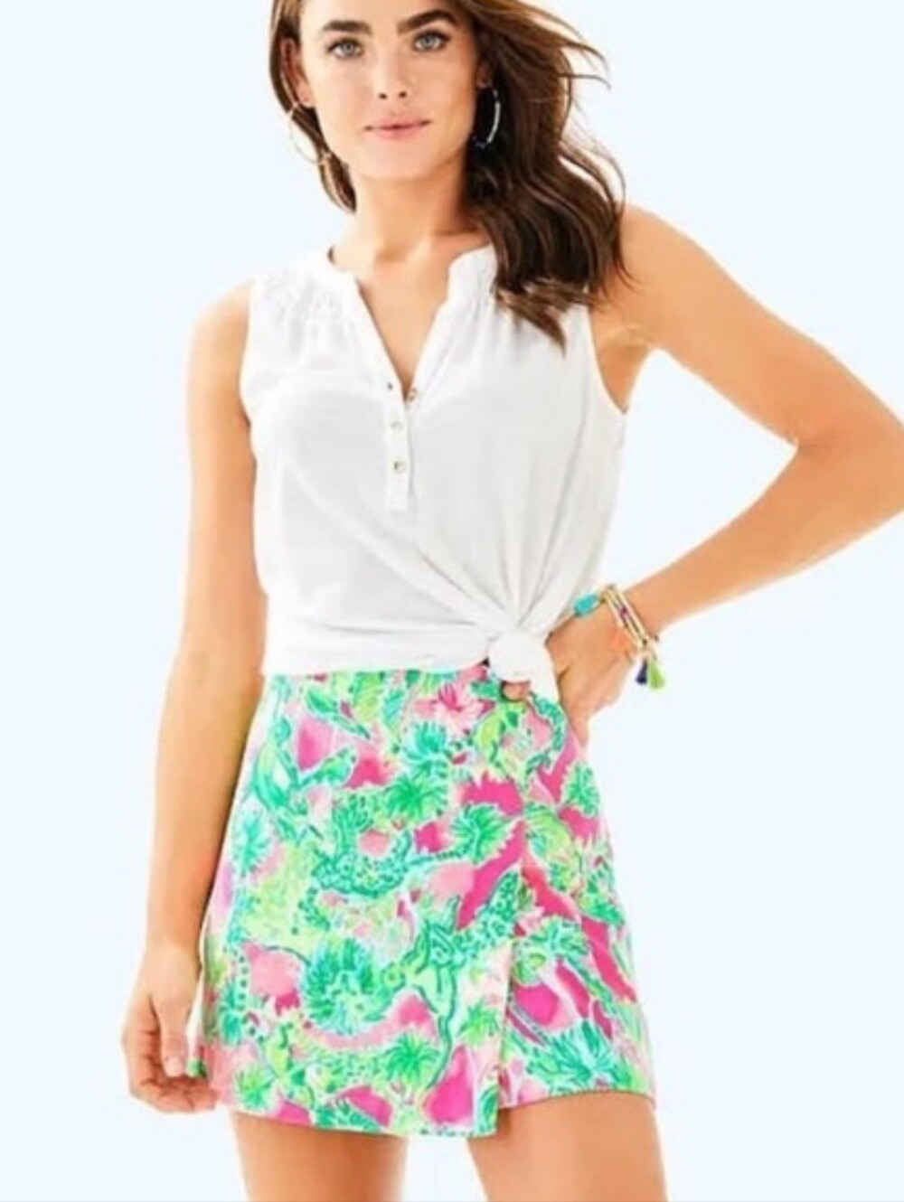 Lilly Pulitzer Skort Women's 10 Cassia Raz Berry Catty Shack